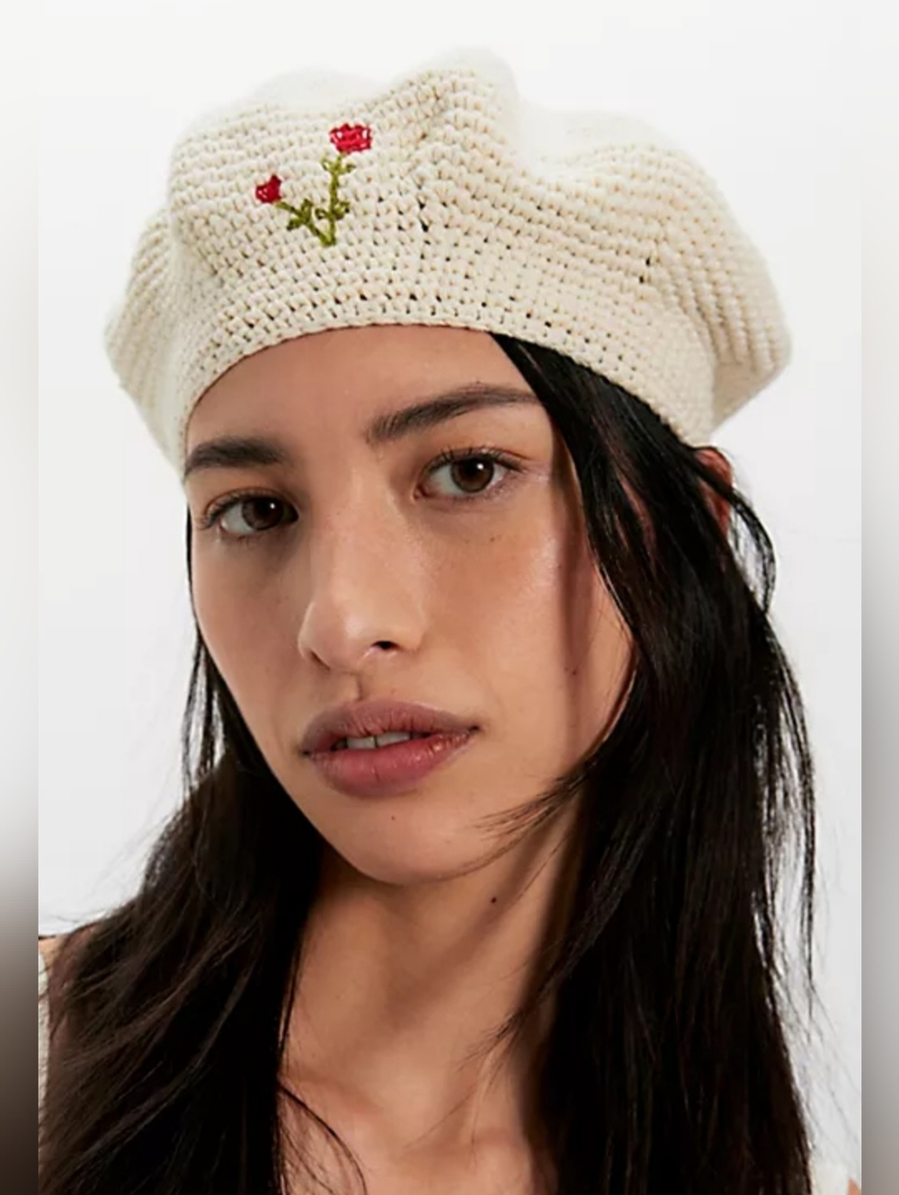 Free People Crochet Beret